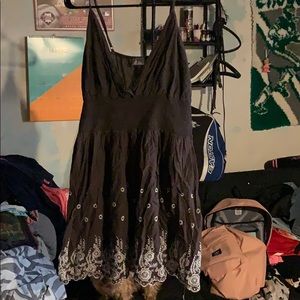 Brown mini summer dress
